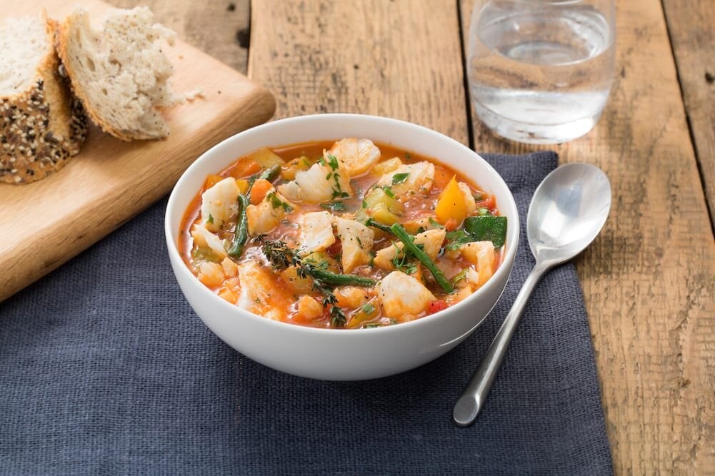 Norwegian cod in tomato soup