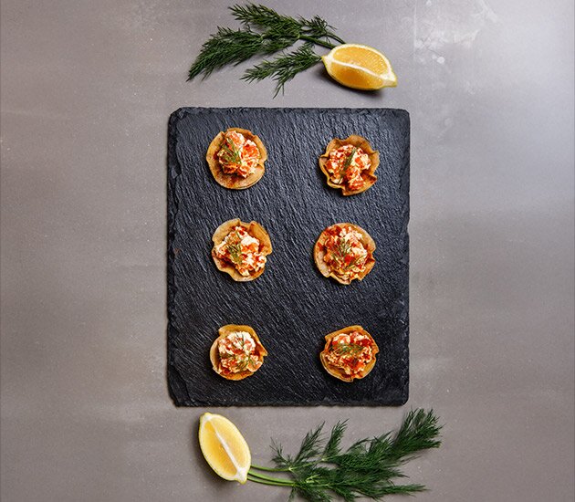 Norwegian Smoked Trout & Salmon Tartlet