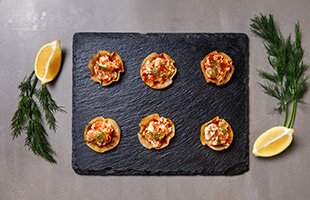 Norwegian Smoked Trout & Salmon Tartlet