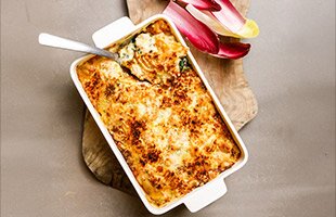 Norwegian Trout, Prawn & Leek Gratin