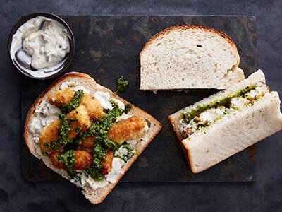 Norwegian fish finger sandwich