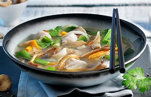 Poached Haddock in Miso Broth