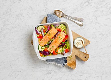 Oven-Baked Norwegian Salmon and Vegetables | Seafood from Norway