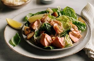 Norwegian salmon caesar salad