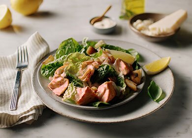 Norwegian Salmon Caesar Salad | Seafood from Norway
