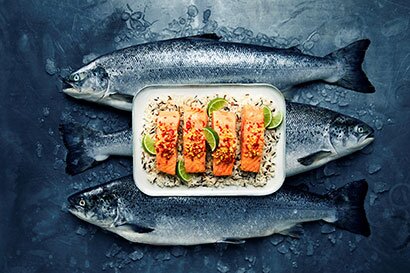 Norwegian Salmon with Tamari Soy Sauce, Chili and Ginger