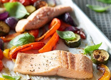 Mediterranean Salmon Tray Bake