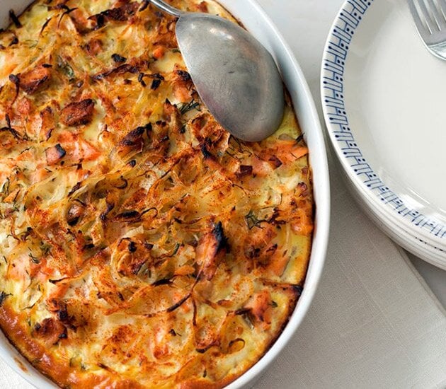 Seasonal Scandinavian Salmon Casserole