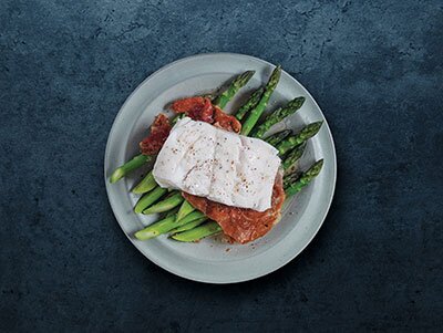 Boiled Norwegian Skrei with Cured Ham
