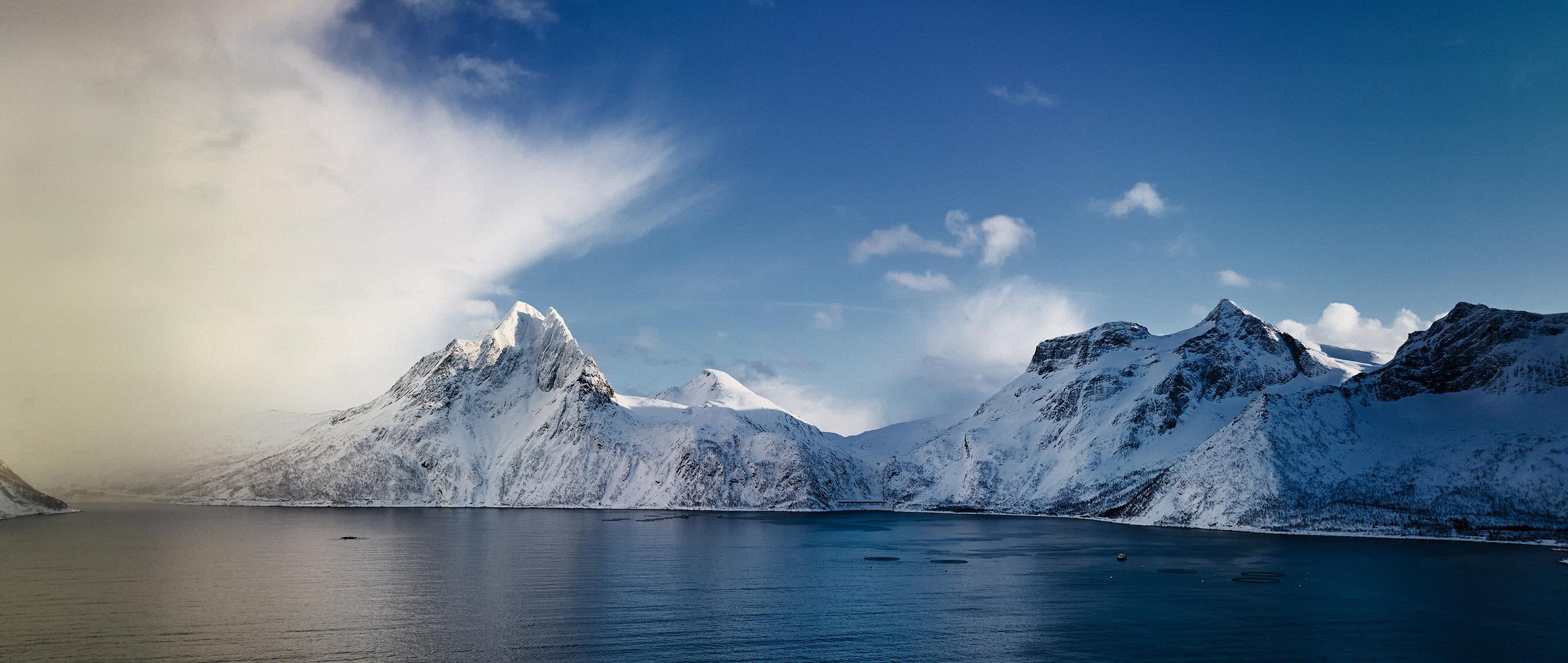 Mountains and fjord in Norway