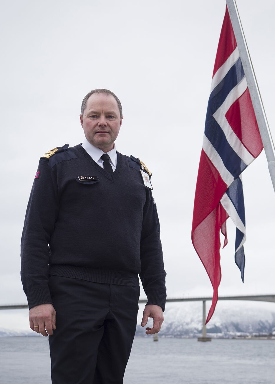 Commander Flått on his ship