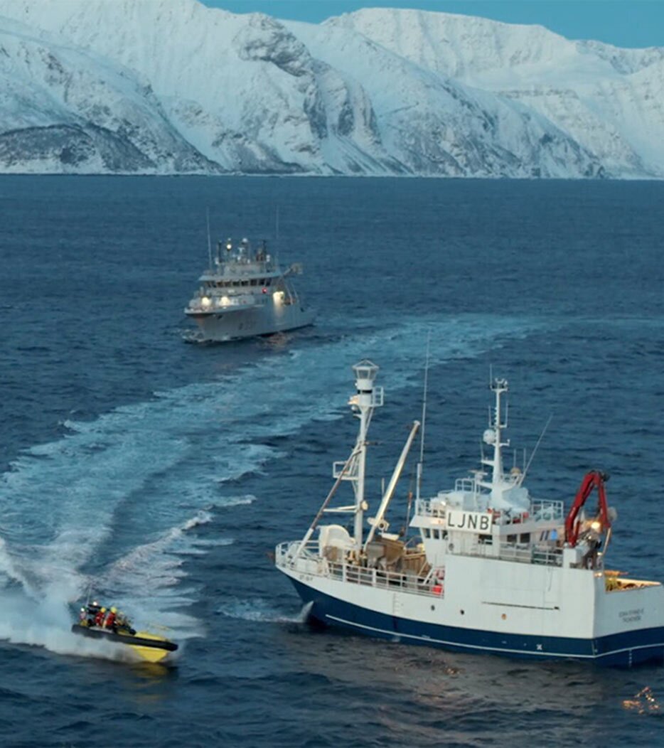 Coast guard on inspection