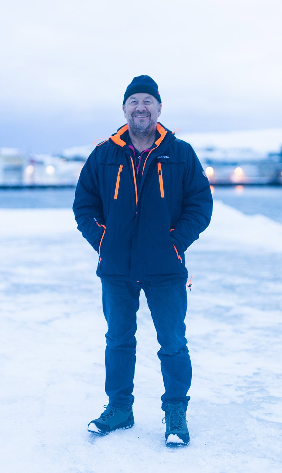 Øyvind Seipæjærvi on the docks of Bugøynes
