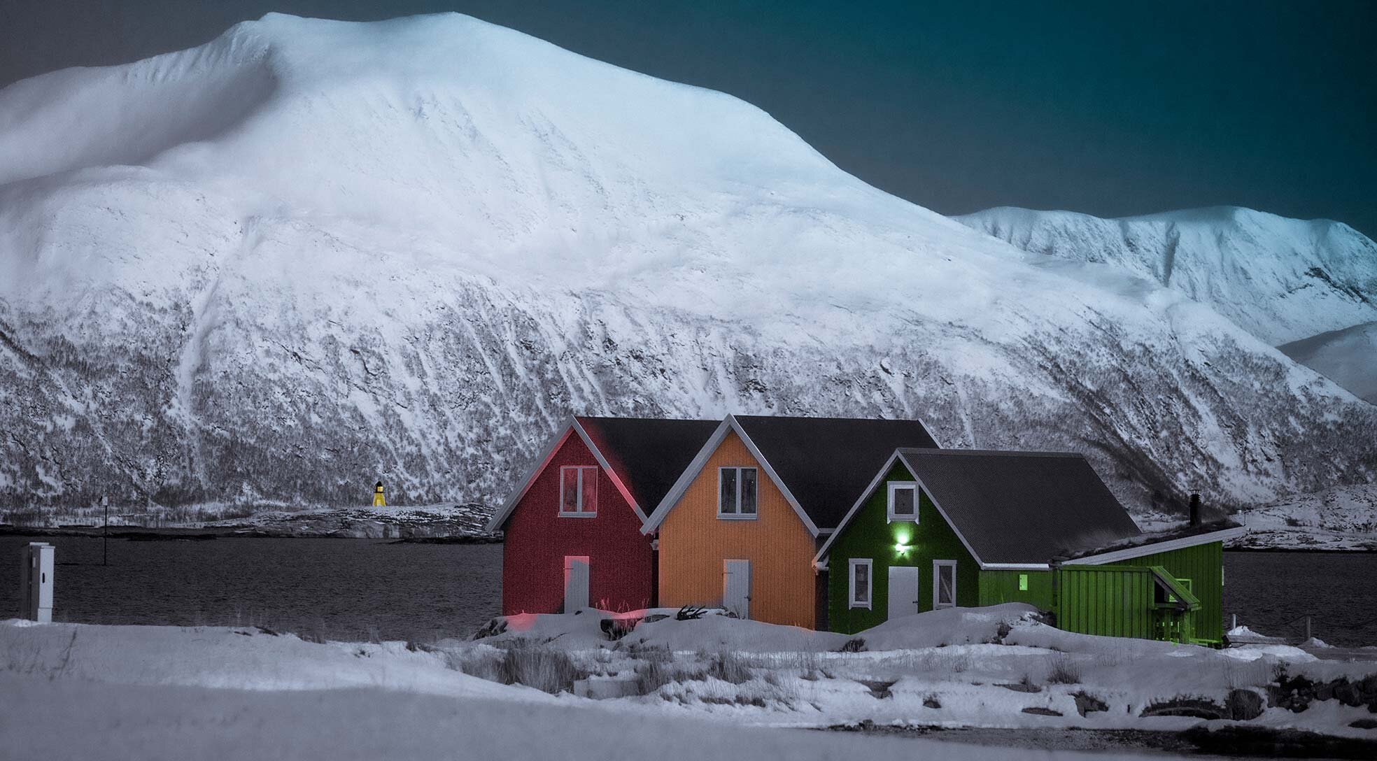 Fishing cabins on the Norwegian coast